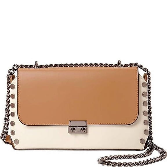Two-Toned Studded Shoulder Bag by SHARO