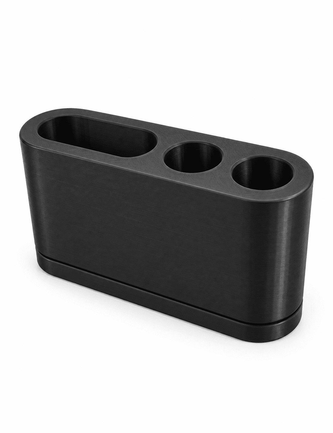 Two-Toothbrush and Toothpaste Holder with Removable Drip Tray, Black, 1 ...