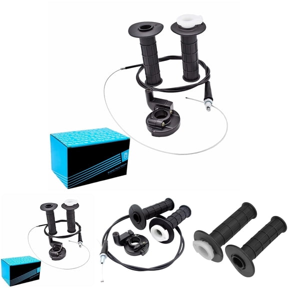 Two Twenty Two 1 78mm Gymnastics Hand Grips with Black Throttle Cable for Coleman CT100U Mini Bike