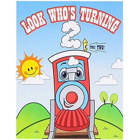 Two-Two Train 2nd Birthday Invitations