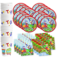 thumbnail image 1 of Two Two Train 2nd Birthday Party Supplies Set Plates Napkins Cups Tableware Kit for 16, 1 of 3