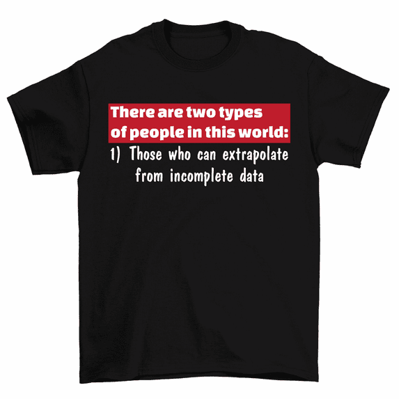 Two Types Of People Those Who Can Extrapolate T-Shirt Math Science Tee