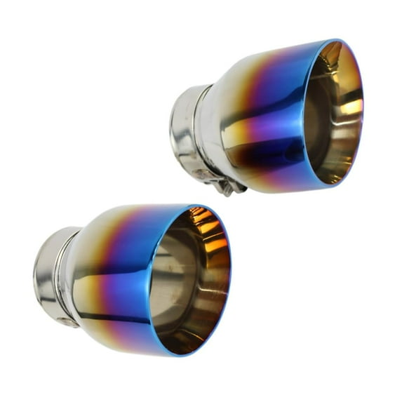 Two Universal Exhaust Tips 2.5" I.D / 4" O.D / 5.5" Long