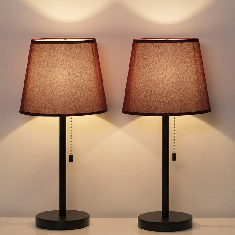 Two Vintage Red Vintage Bed Lamp Vintage Accent Lamp 