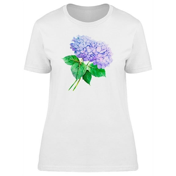 Two Violet Hydrangeas Flowers T-Shirt Women -Image by Shutterstock, Female Medium