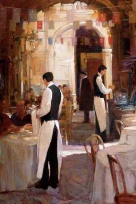 Two Waiters Place des Vosges Canvas Art - Philip Craig (24 x 36)