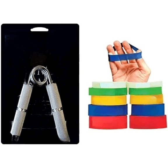 Two-Way Captains of Crush Grip Strengthener Set: CoC No. 3 Gripper (c. 280 lb.) and Expand-Your-Hand Bands$$Sport & Recreation Other