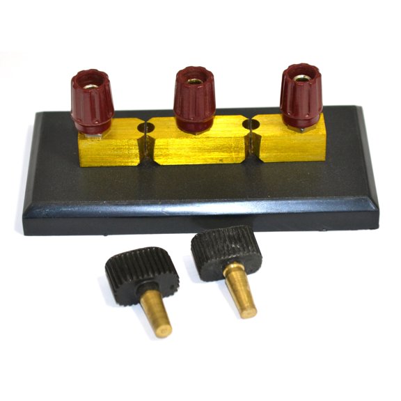 Two Way Copper Plug Key Switch, 4mm Terminals with 2 Removable Plugs - Eisco Labs