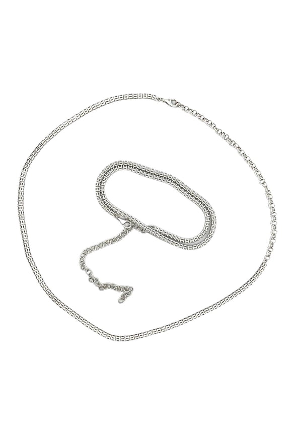 Two Way Diamond Tennis Choker + Double Wrap Bracelet