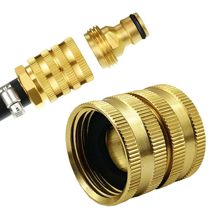 Two-Way Female Female Connector Solid Brass Garden Hose Female-to-Female Hose