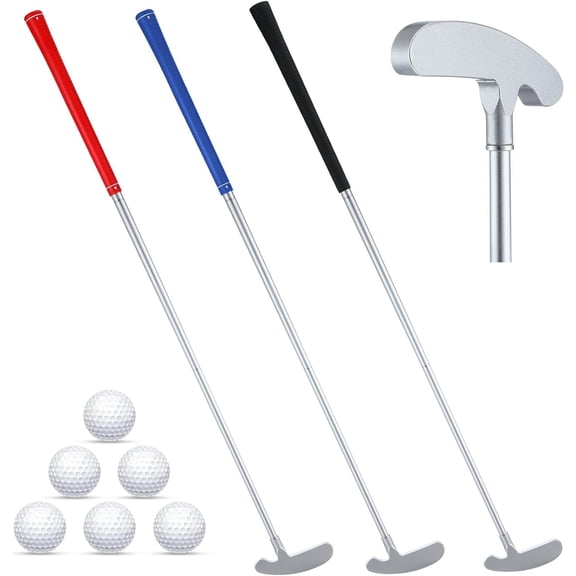 Two-Way Golf Putter Set with 6 Practice Balls for Left or Right Handed Players, Men Women Kids, Indoor Outdoor Use