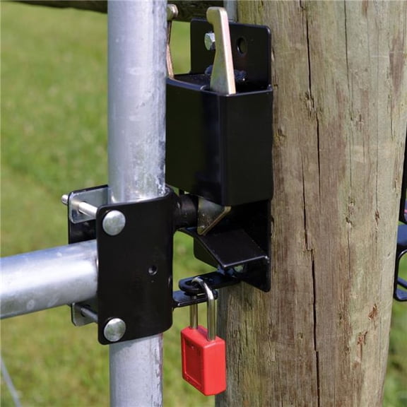 Two-Way Lockable Gate Latch - Black - Fits 1.62-2 in. Gates - Durable Design