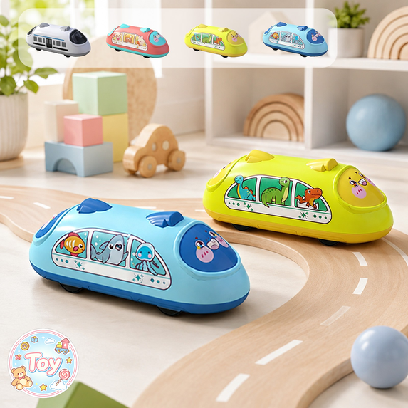 Auto Coach Train Two Way Pull Back Car Toy, Inertia Friction Powered Train Bus Vehicle ...