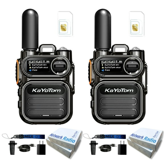 Two Way Radio Kayotom Global Adult Long Range Walkie Talkie 4G POC Signal For Outdoor Camping,2Pcs