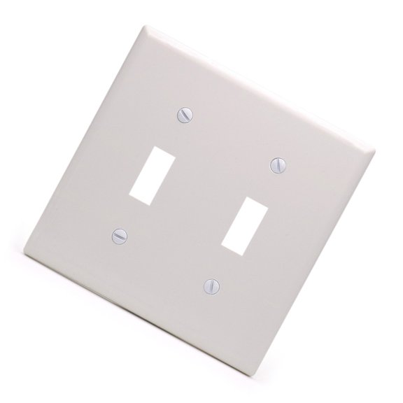 Two Way Toggle Electrical Switches Plate Plastic Quick Connection Designing for Wall Outlets & Lighting Fixtures