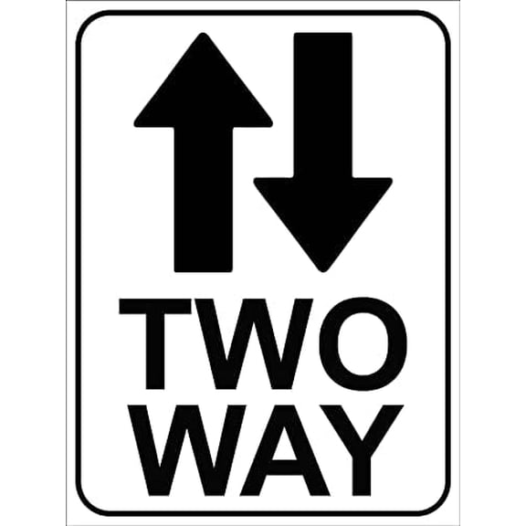 Two Way Traffic Arrows Sign Metal Tin Sign 8x12 Inches