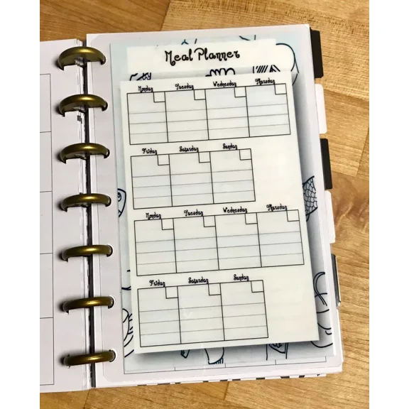 Two Week Meal Planner Dashboard For Use With The Mini Happy Planner-