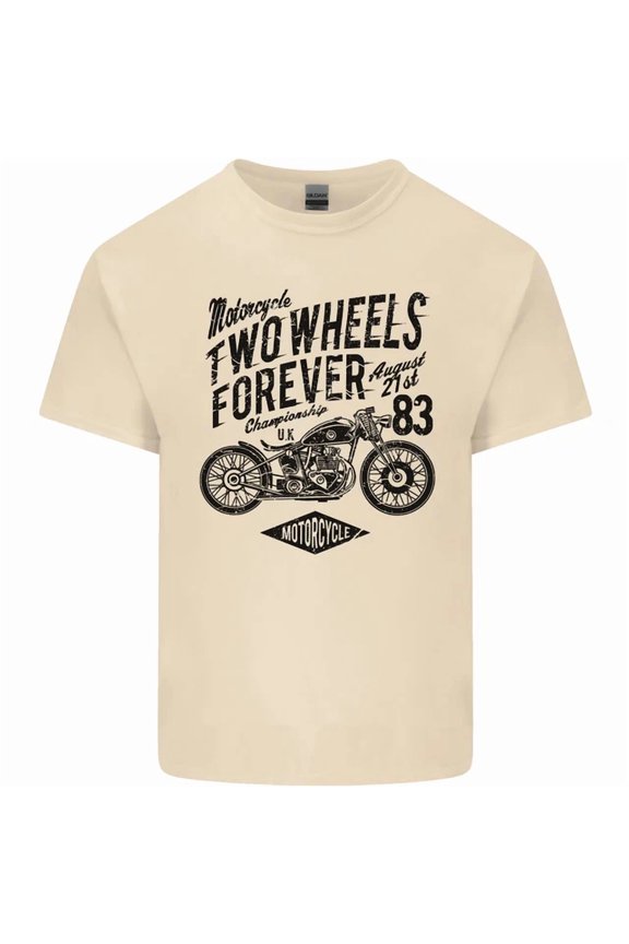 Two Wheels Forever Motorcycle Cafe Racer Mens Womens T-Shirt