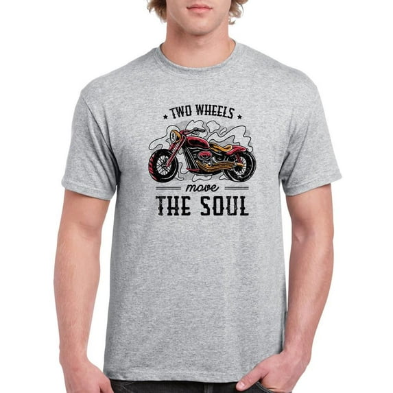Two Wheels Move The Soul T-Shirt Men -Smartprints Designs, Male XX-Large