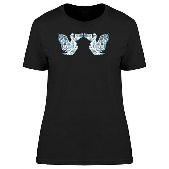 Two White Swans T-Shirt Women -Image by Shutterstock, Female Medium