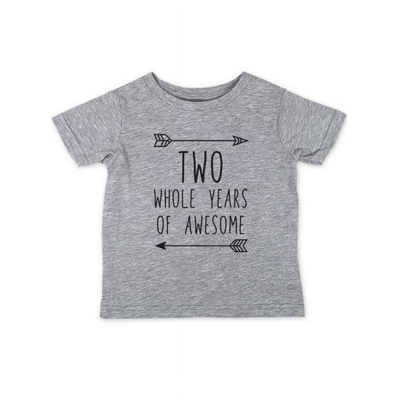 Two Whole Years of Awesome - wallsparks cute & funny Brand cool boho Second 2nd Birthday Shirt Age 2 Two year old - Soft Toddler Shirt