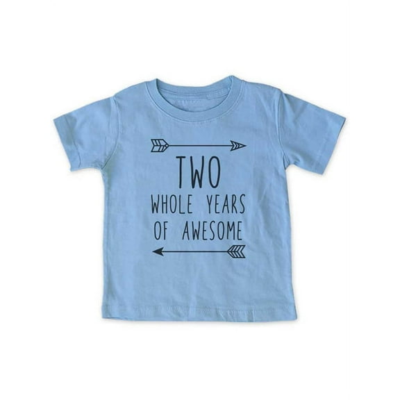 Two Whole Years of Awesome - wallsparks cute & funny Brand cool boho Second 2nd Birthday Shirt Age 2 Two year old - Soft Toddler Shirt