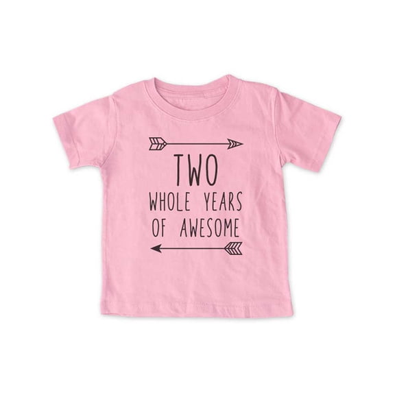 Two Whole Years of Awesome - wallsparks cute & funny Brand cool boho Second 2nd Birthday Shirt Age 2 Two year old - Soft Toddler Shirt