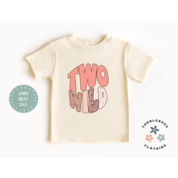 Two Wild Girls Birthday Shirt - Cheetah Print Second Birthday Tee - 2 Year Old Girl - Birthday Girl - Gift For Girl - Granddaughter Birthday, New Born, Baby Shower Gift, New Parents Gift