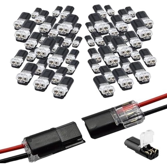 Two-Wire Connector with Locking Buckle, Double-Wire Plug-in Connector ...