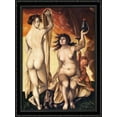 thumbnail image 1 of Two Witches 28x38 Large Black Ornate Wood Framed Canvas Art by Hans Baldung, 1 of 2