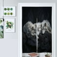 thumbnail image 1 of Two Wolves Resting Door Curtain Nordic Living Room DoorCurtain Porch Partition Curtain Kitchen Rative Half Curtain, 1 of 4