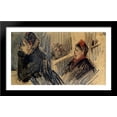 thumbnail image 1 of Two Women in a Balcony Box 40x24 Large Black Wood Framed Print Art by Vincent van Gogh, 1 of 2