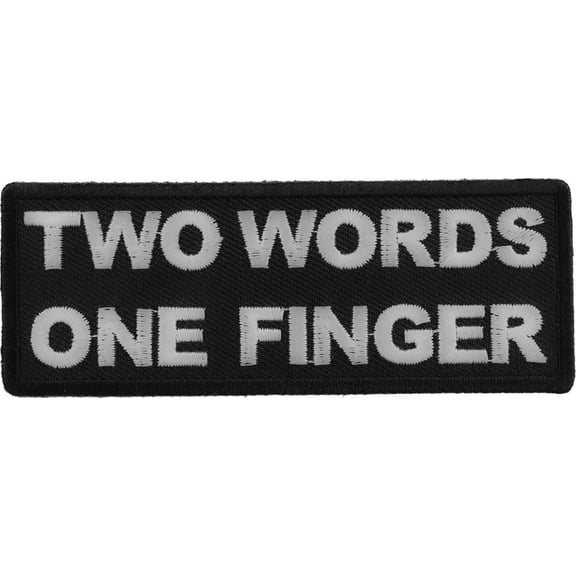 Two Words One Finger Patch