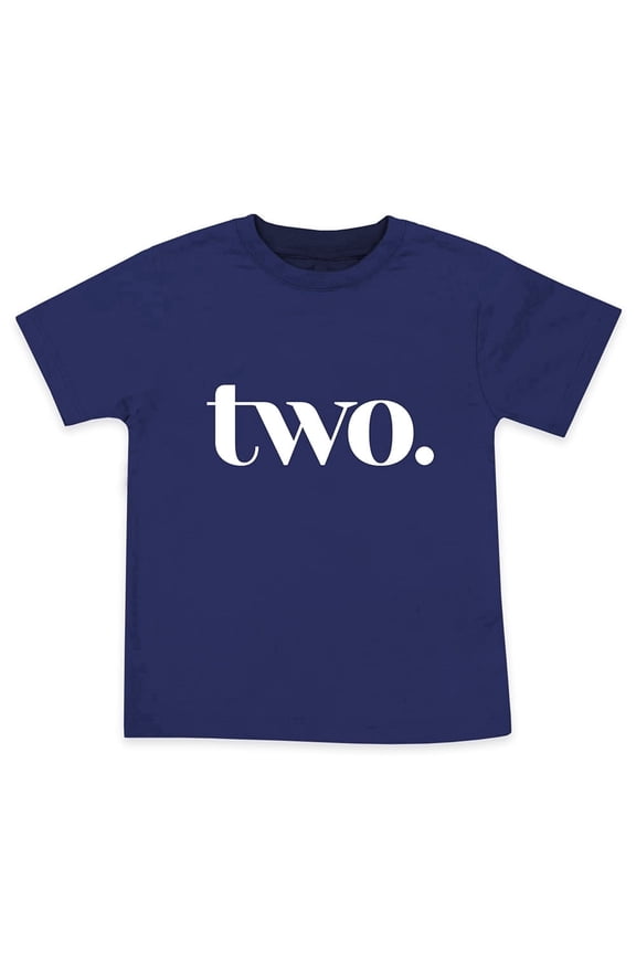 Two Year Old Birthday Tshirts for Second Bday Party for 2 Year Old Toddler Boys in Blue