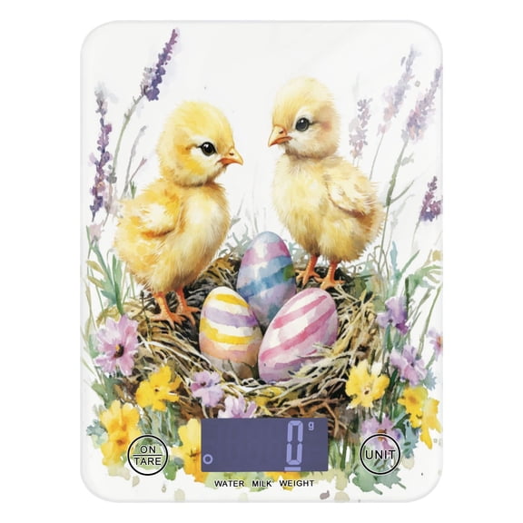 Two Yellow Chicks Food Scale Digital Kitchen Scale Waterproof Grams Ounces lbs for For Baking and Cooking