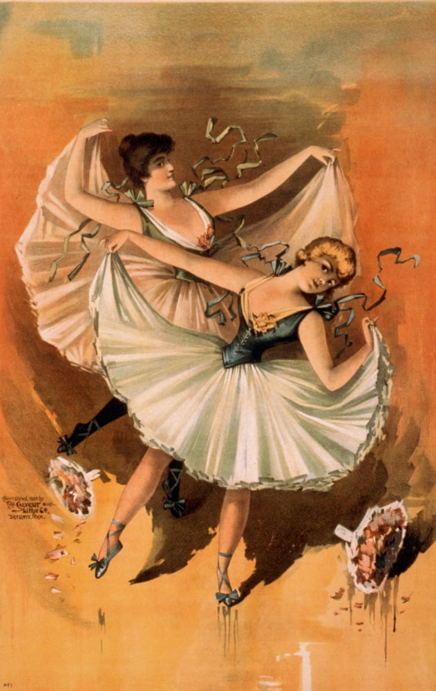 Two ballerinas c1890 Canvas Art - Unknown (18 x 24)