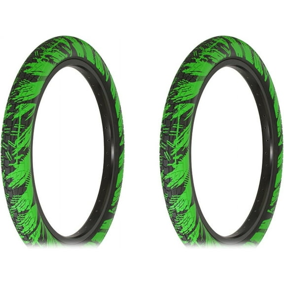 Two bikeTire 20 x 2.35 Fire Ball Green R-4602