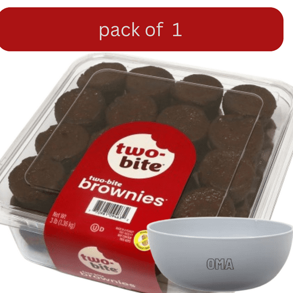 Two-bite Brownies, 48 ct. with bowl by OMA