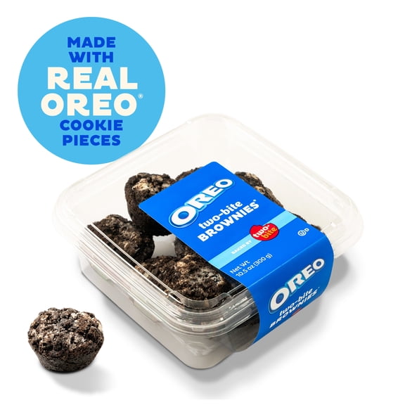 Two-bite Oreo Brownies, 10.5 oz, 10 Count, Baked, Moist, Fudgy Dessert