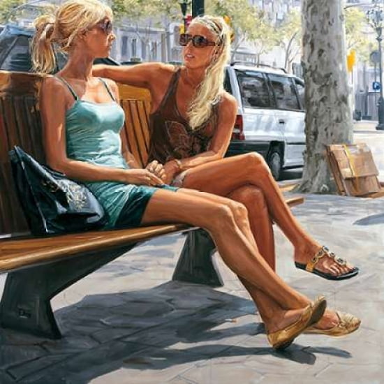 Two blondes Canvas Art - Michele Del Campo (24 x 24)