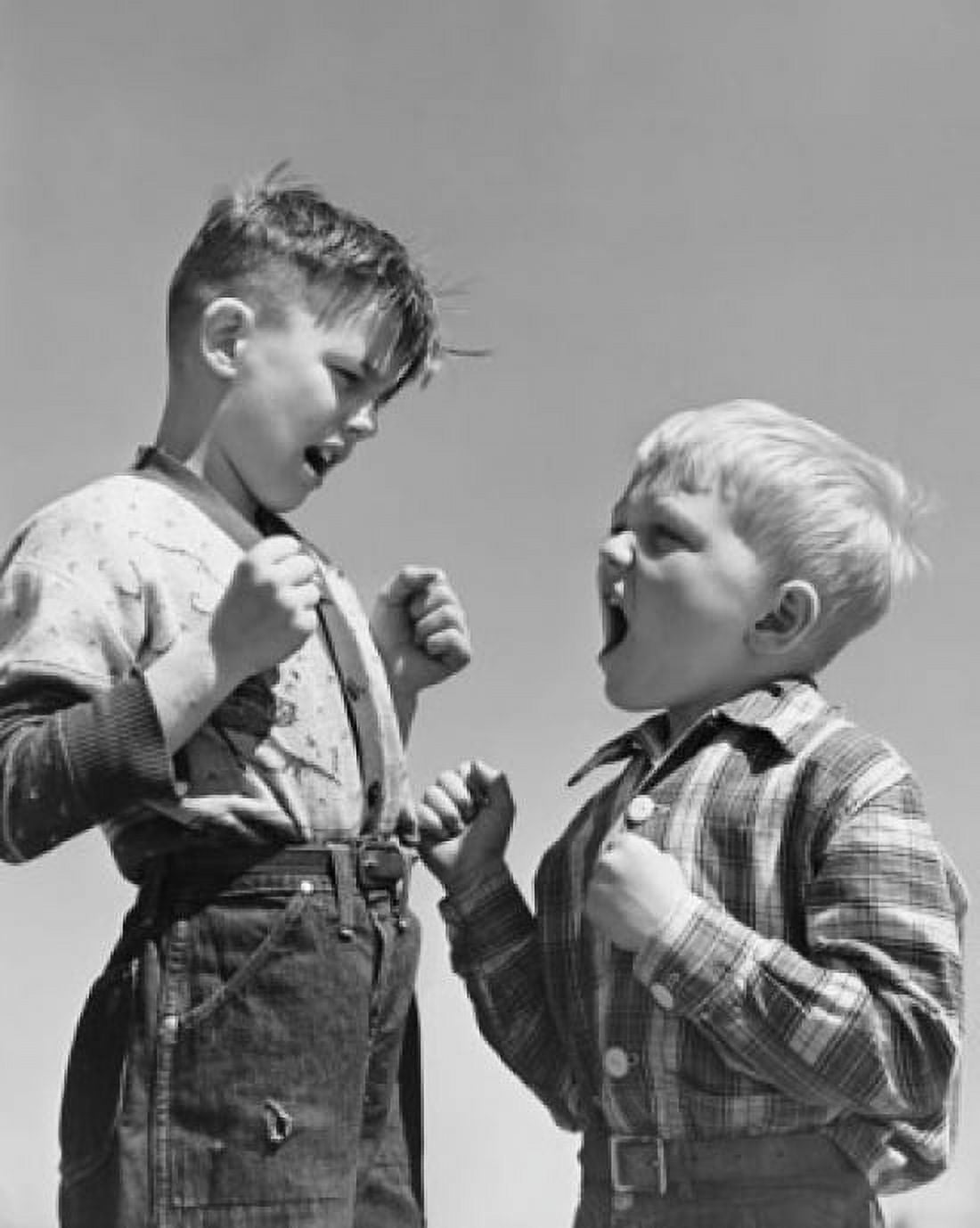 Two boys fighting Canvas Art -  (18 x 24)