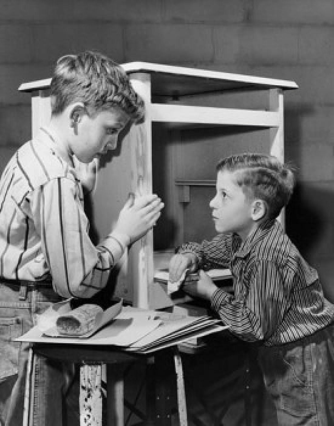 Two boys talking to each other Canvas Art - (18 x 24)