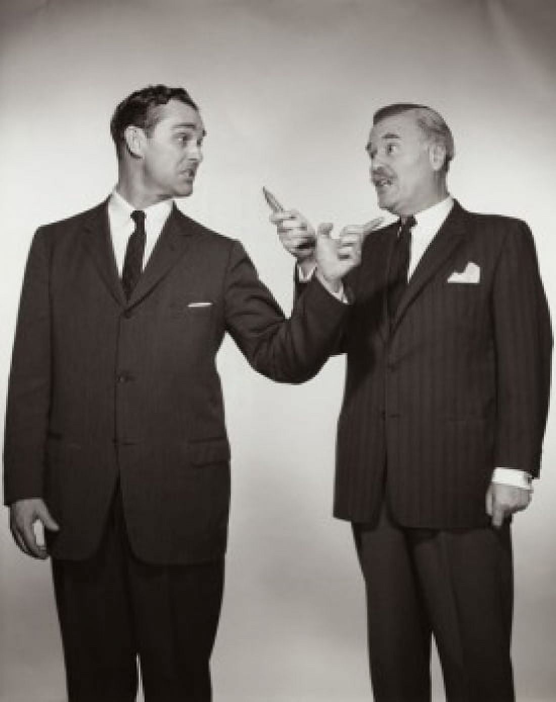 Two businessmen pointing at each other Canvas Art - (18 x 24)