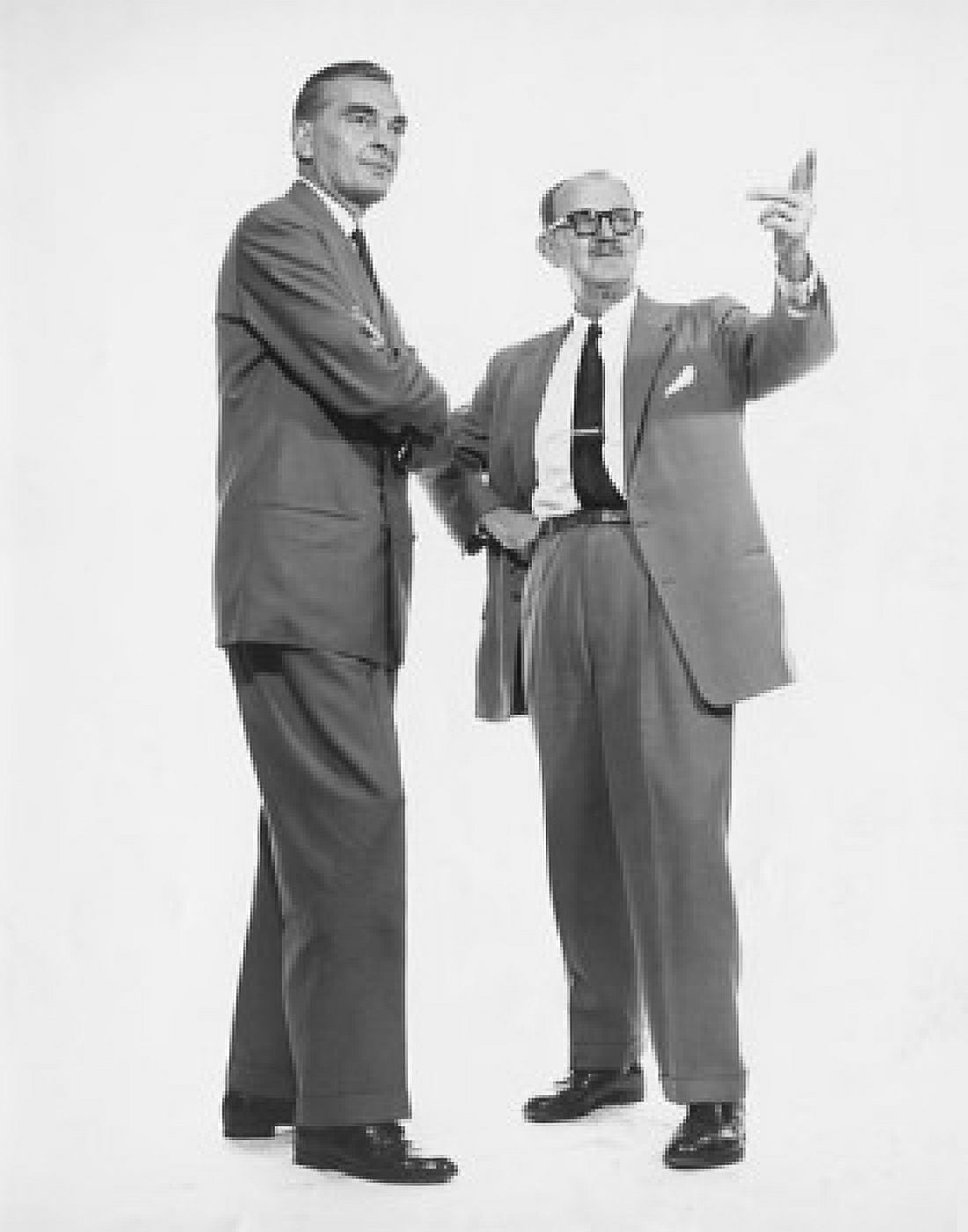 Two businessmen standing together Canvas Art - (18 x 24)