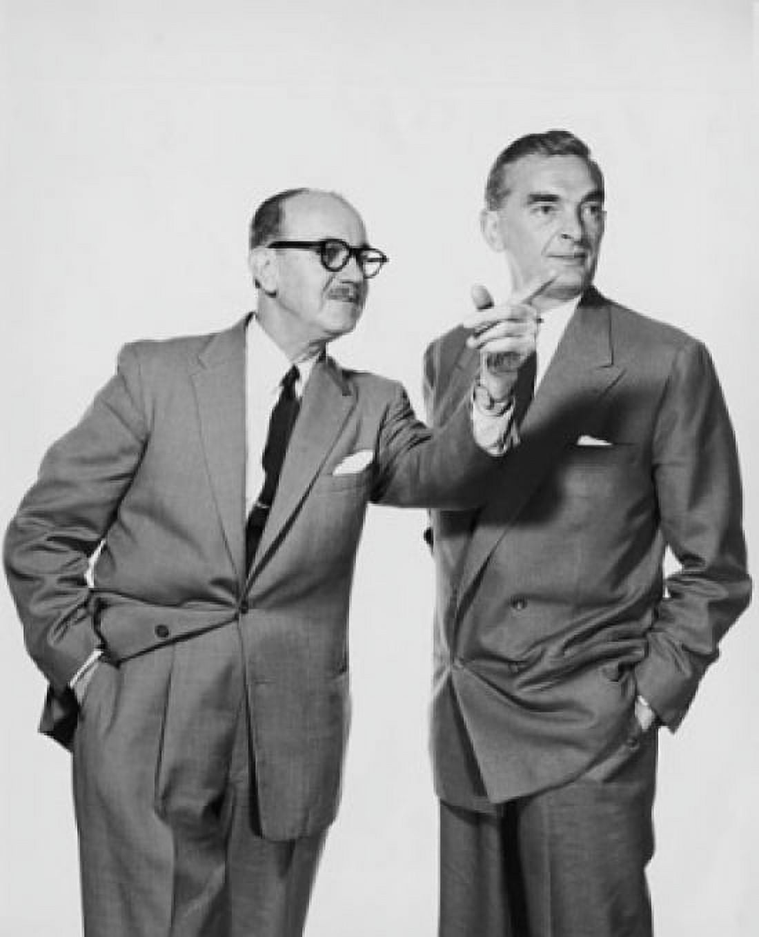 Two businessmen standing together Canvas Art - (24 x 36)