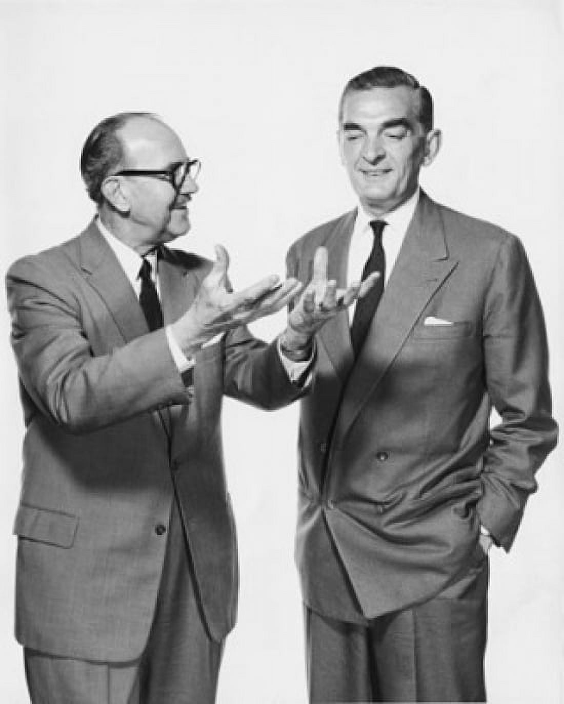 Two businessmen talking Canvas Art - (18 x 24)