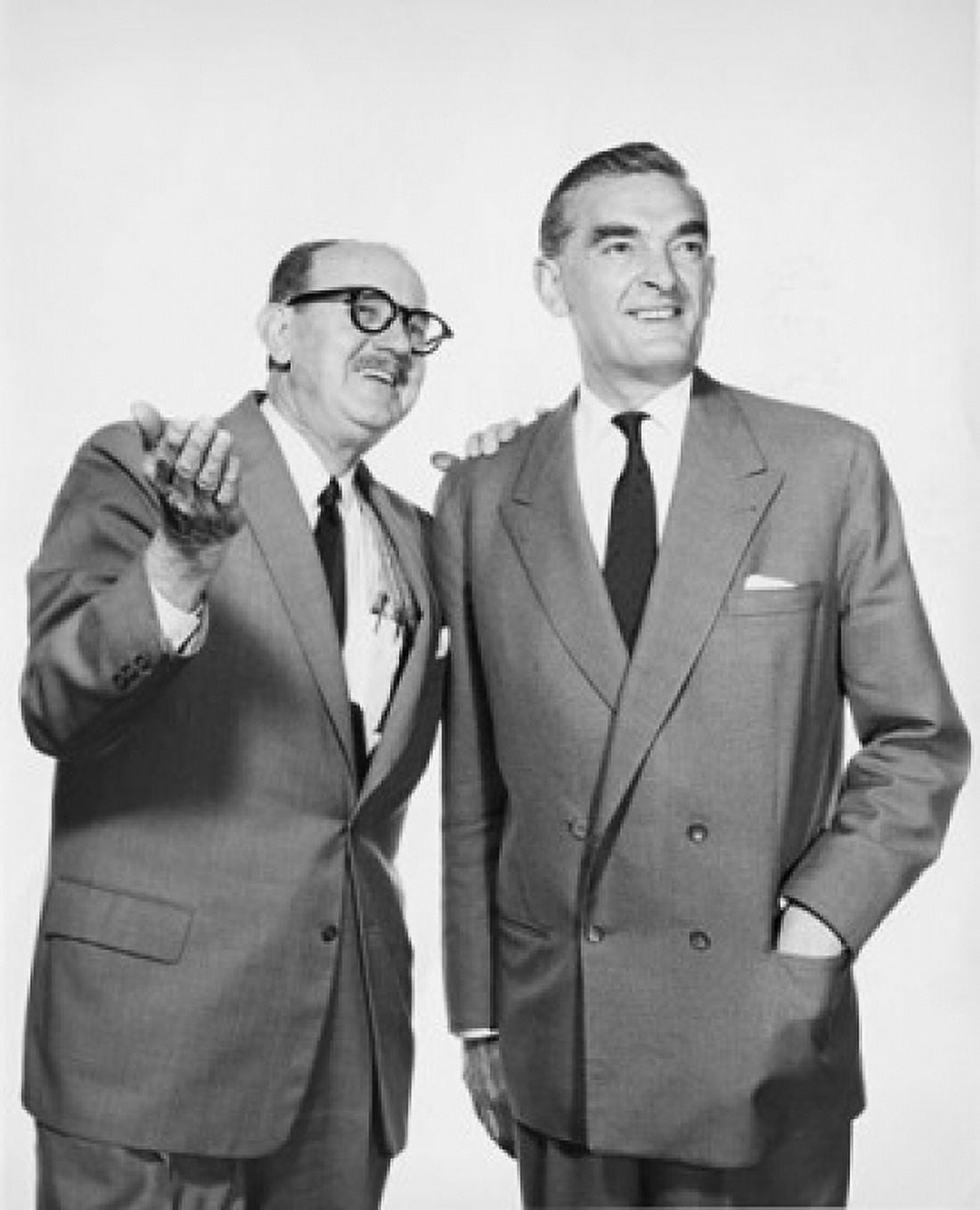 Two businessmen talking Canvas Art -  (18 x 24)