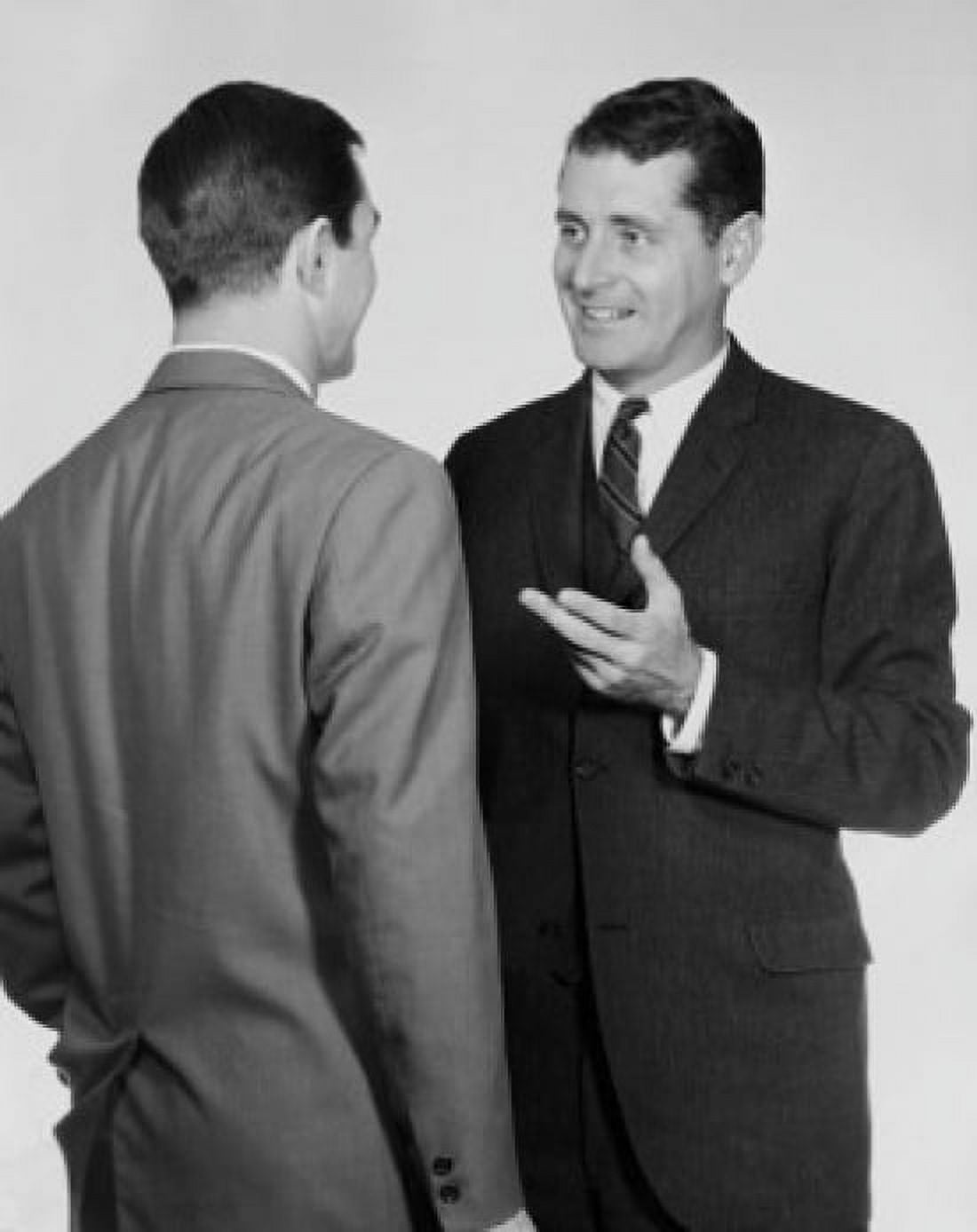 Two businessmen talking Canvas Art -  (18 x 24)