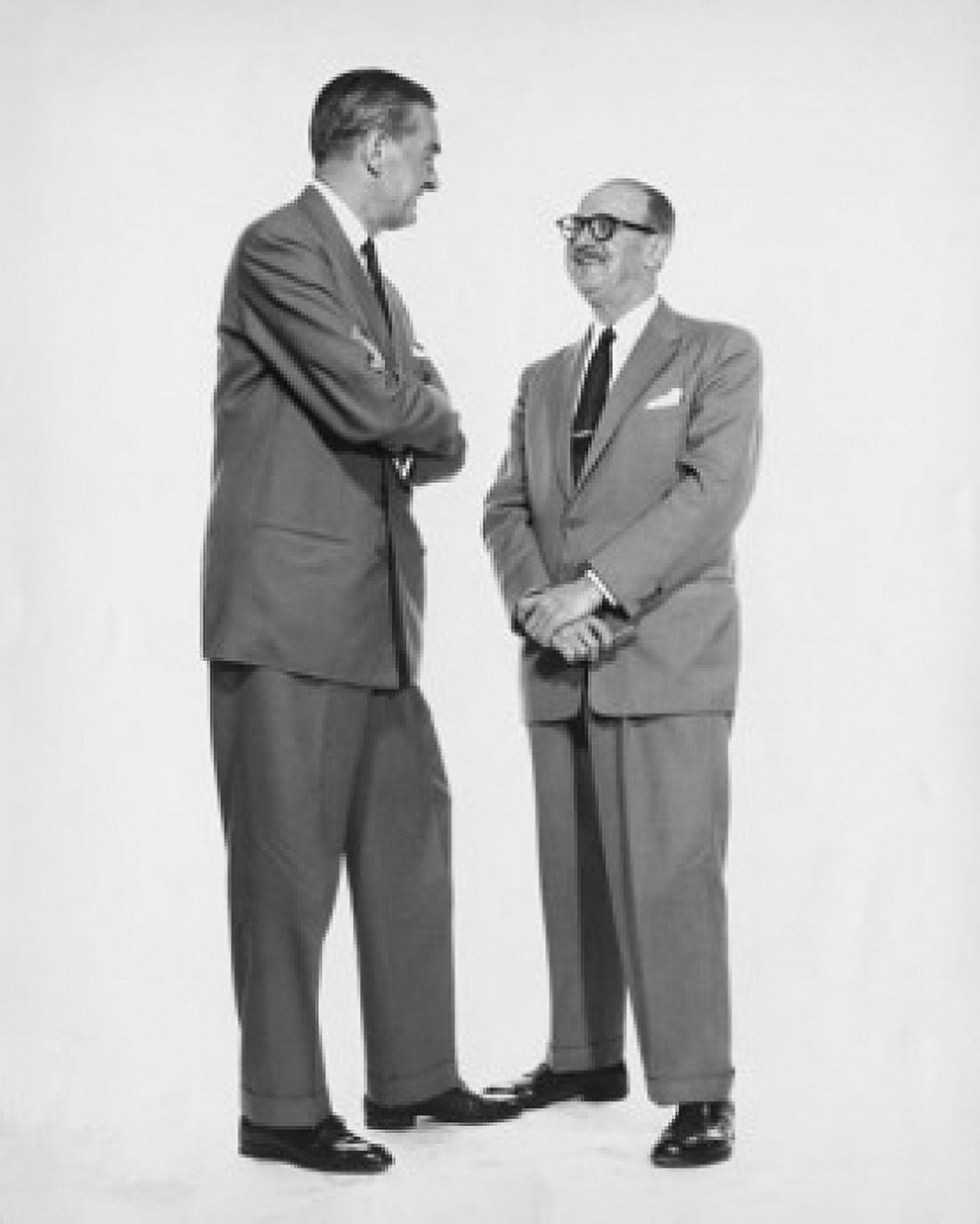Two businessmen talking Canvas Art -  (24 x 36)