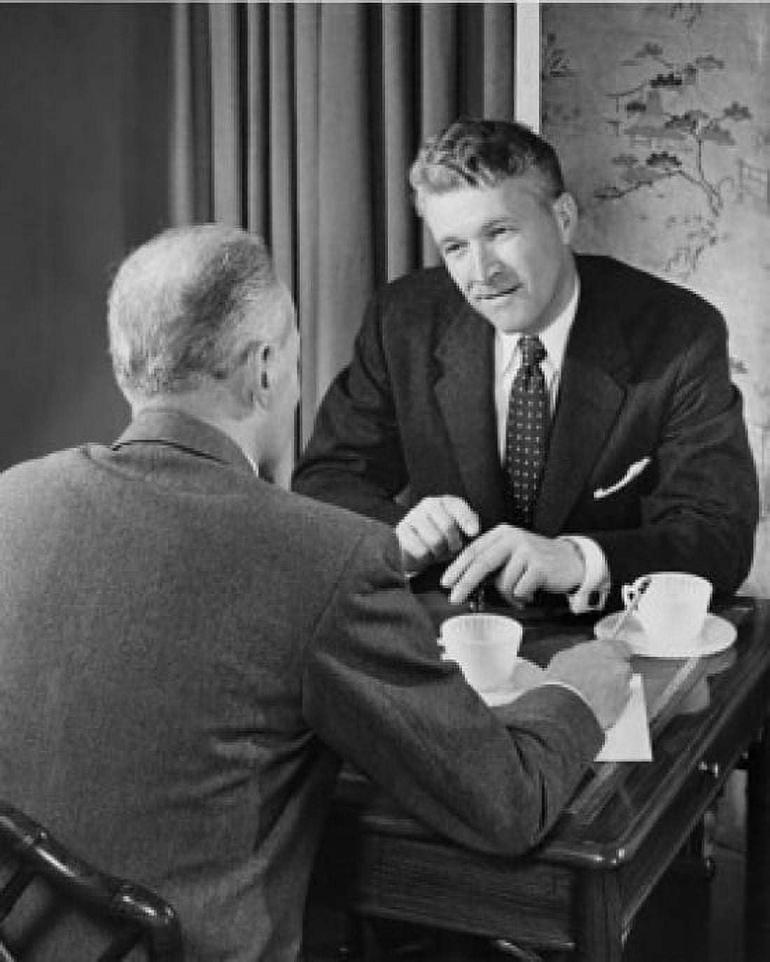 Two businessmen talking indoors Canvas Art -  (18 x 24)